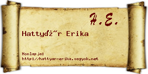 Hattyár Erika névjegykártya